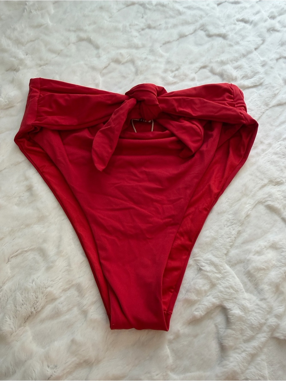 Agua Bendita Red High-Waist Women’s  Bottoms with Front Tie Size 2XL